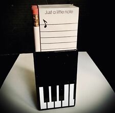 Vintage Stationary Music Notes Cards Desk Set Pencils Keyboard Memo SWG 1984 picture