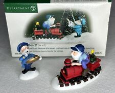 Dept 56 “All Aboard” 2000 Elves Delivering Christmas Trees #56803 North Pole picture