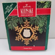 Vintage Hallmark Keepsake Ornament GREATEST STORY NATIVITY SCENE 1990 In Box picture