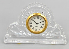 Vintage Glass Mantle Quartz Clock by Princess House~Prism~Sun Catcher~4.75