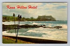 Kailua-Kona HI-Hawaii, Kona Hilton Hotel Advertising, Antique, Vintage Postcard picture