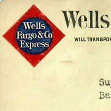 Scarce 1917 Wells Fargo Personal Package 