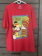 ‼️Vintage Original Disney Parks Mickey Mouse Epcot Center Italy T-Shirt - 2XL picture
