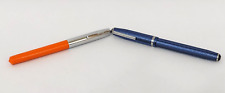 vtg lot of 2 fountain ink pens orange sheaffer and blue esterbrook picture