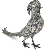 VTG Jennings Brothers Peruvian Male Pheasant Silver Plate Figurine, JB 2482, 14