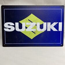 Suzuki Vintage Style Metal Sign Motorcycle Man Cave Garage Shop Bar picture