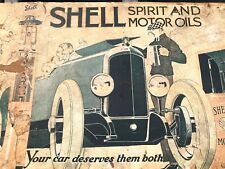 Rare Original 1930's Art Deco Shell Spirit and Motor Oil Poster by René Vincent picture