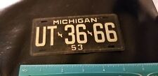 Vintage 1950’s Michigan BICYCLE LICENSE PLATE picture