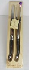 Pottery Barn High Quality Laguiole Stainless Steel Carving Set Black 2 Pc  #9853 picture