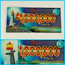 Vintage SHERATON Casino LIGHTHOUSE Slot Cut Glass Man Cave Million $ Poker Sign  picture