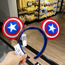 US Disney Parks Captain America Super Soldier Marvel Mouse Ears Headband 2021 picture