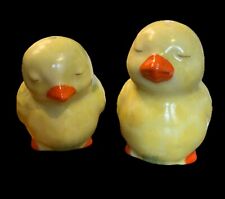 Vintage 1950s Ceramic Baby Chicks Yellow Salt & Pepper Shakers Set picture