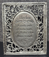 Cathedral Art  Mother's Day PEWTER FRAMED PLAQUE 3-1/2