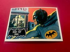 1966 Topps Batman Black Bat Card # 5 ROOF TOP VIGIL  - NEAR MINT/MINT picture