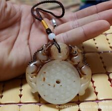 Antiques Miscellaneous Vintage Double-Sided Carved Pixiu Peace Pendant picture