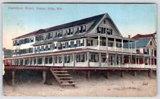 1910 OCEAN CITY MD HAMILTON HOTEL BOARDWALK ANTIQUE BEACH CHESSLER POSTCARD picture