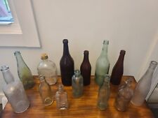 13 Antique Beer/Soda Water/Medicine Bottles, Ect. all different  picture