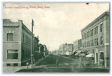 c1910 Second Street Looking North Buildings Road Perry Iowa IA Vintage Postcard picture
