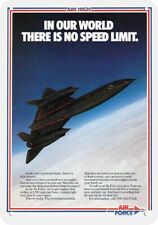 1987 U.S. AIR FORCE SR-71 BLACKBIRD Spy Jet DECORATIVE REPLICA METAL SIGN picture