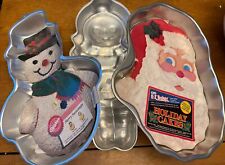 Lot Of 3 Wilton Cake Pan Molds Santa Snoman & Ragged Ann 2 new with tags picture