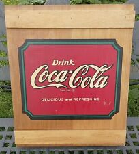 Vintage Coca Cola Wooden Cabinet w/Shelves 9 Slot Curio. (Crate) Removable Shelf picture