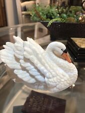 Vintage Porcelain Bisque White Swan Royal Heritage Collection Hand Painted picture