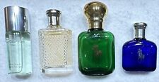Mens After Shave Cologne Lot 4 Mini Glass Bottles Polo Safari Truth Vintage Used picture