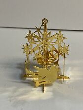 Danbury Mint 1986 Gold Christmas Ornament -  Four Birds A'Calling picture