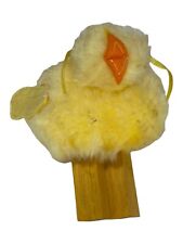 VTG 1985 Dept 56 Easter Chick Wooden Legs Yellow with Inner Shaking Squeaker picture