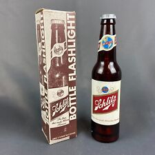 Vintage 1970's SCHLITZ Beer Bottle Flashlight Milwaukee Brewery WORKS 10