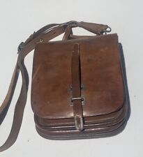 Rare WWII German Leather Map Case Bag, Maps, Docs, Postcards German SS 0fficer picture