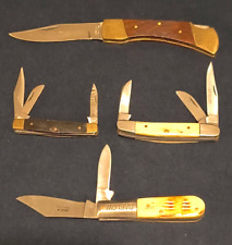 Lot of 4 - Vintage Folding Pocket Knifes Steel WILD TURKY Imported Barlow Nice picture