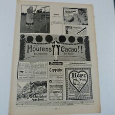 SIMPLICISSIMUS Cartoon / Werbung 1907 Houtens Cacao, Herz Stiefel, Scheibler  picture