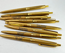VTG US Pencil Co NYC Gold Tone Muehlebach Funeral Home KCMO Pens x 8 picture