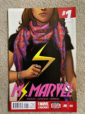 Marvel MS. MARVEL #1 (2014) Rare PINK LOGO 1st PRINTING KAMALA KHAN 1st Solo Ser picture