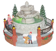 Holiday Time Christmas Village Water Fountain with Color Changing LED Lights picture