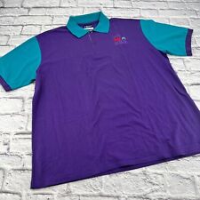 VINTAGE 80's Mcdonald's Employee Polo Shirt XL Purple Operation Mac Attack picture