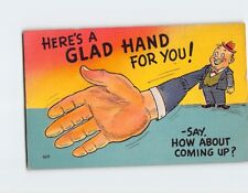 Postcard Here's A Glad Hand For You -Say, How About Comic Up?, Comic Art Print picture