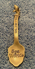 VINTAGE SEA WORLD ORLANDO Souvenir Spoon 1985 with Dolphin or Whale ~HELP MAUI~ picture