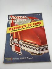 1958 Motor Trend Magazine Detroit 1959 Cars Styling Studios Engine Vintage picture