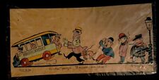 Original Art, French Comic, Signed, 1925, Gendarme, Biting Dog, Point Of View picture