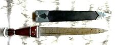 Celtic scottish long dirk handmade w/ ebony handle, hand forged Damascus blade picture