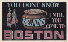Humor 'You don't know Beans until you come to Boston'. Couple Pot, Posted 1924 picture