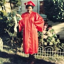 QB Photograph Polaroid 1980's African American Young Woman High School Graduate picture