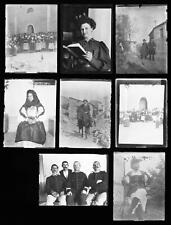 (18x) c. 1910's Italian Villagers WWI-era Glass Plate Negatives & 1 Positive picture