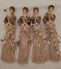 4 Victorian Tassel Ladies Ornaments Green  By Allstate Floral & Craft  9