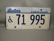 VTG 1984 -1996 Illinois License Plate Wheelchair Land Of Lincoln 71-995 7/19/95 picture