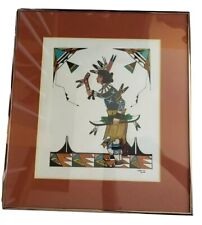 Oyegin Pin Warrior Dancer watercolor painting Michael Padilla San Juan Pueblo  picture