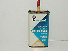 Vintage Whiz Loosen-All Super Oil Can Chrome and Metal Tin Hollingshead picture