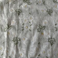 VTG White Lace Curtain Floral NEW NOS Cottage Farmhouse 60”x84” picture